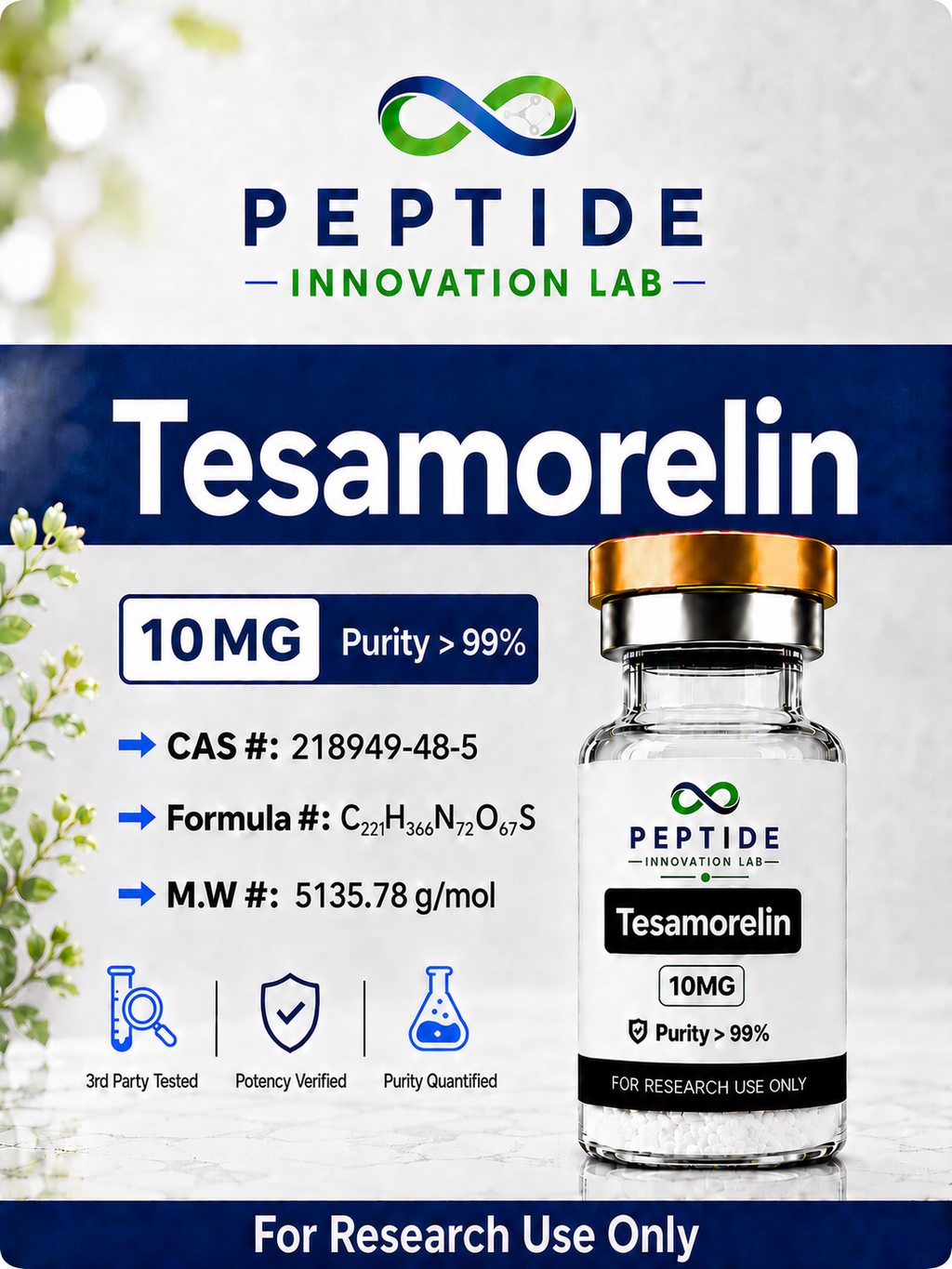 Tesamorelin (GHRH Analogue) | Research Peptide | RUO