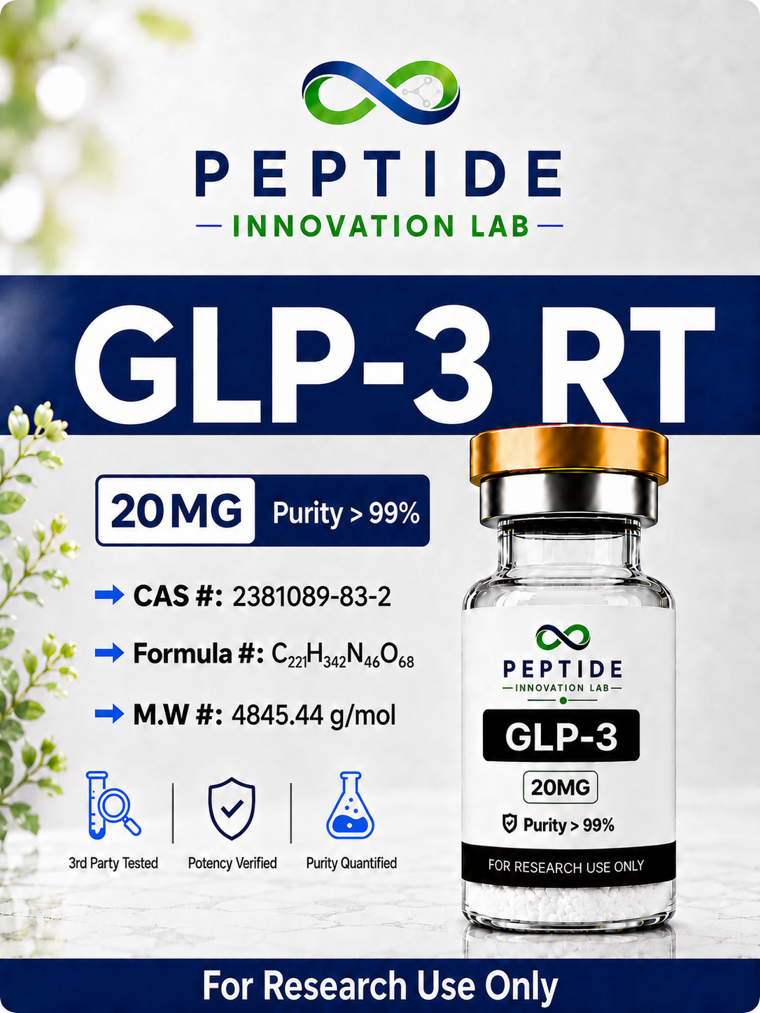 GLP-3 (Tri-Agonist Analogue) | Research Peptide | RUO