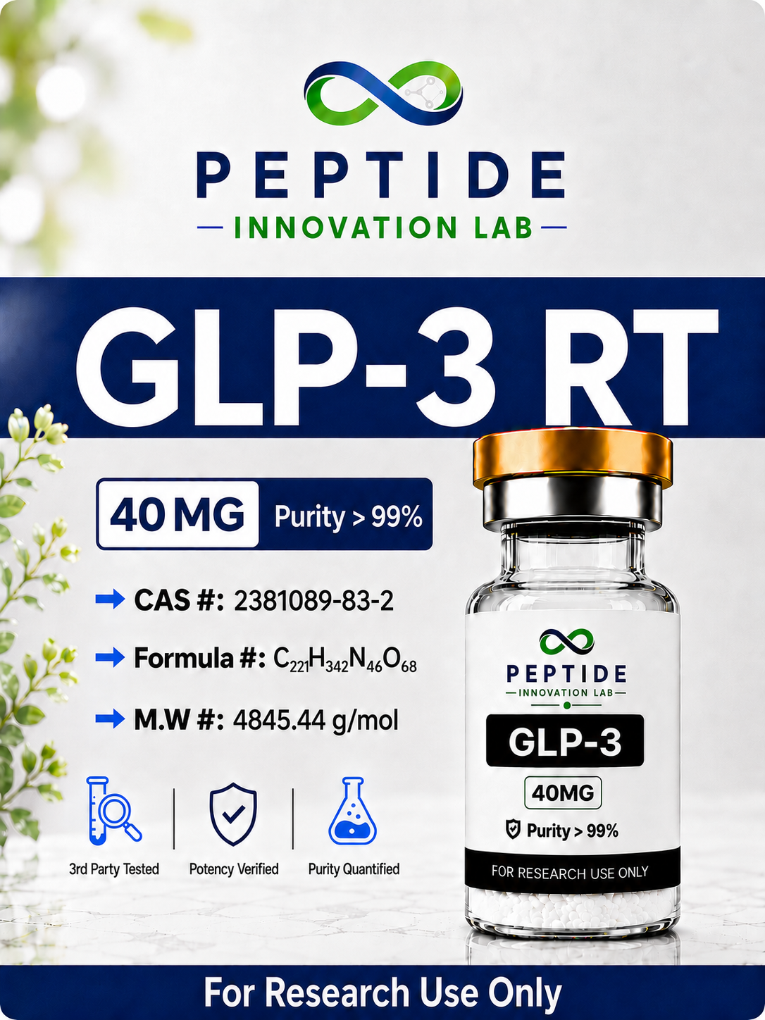GLP-3 (Tri-Agonist Analogue) | Research Peptide | RUO