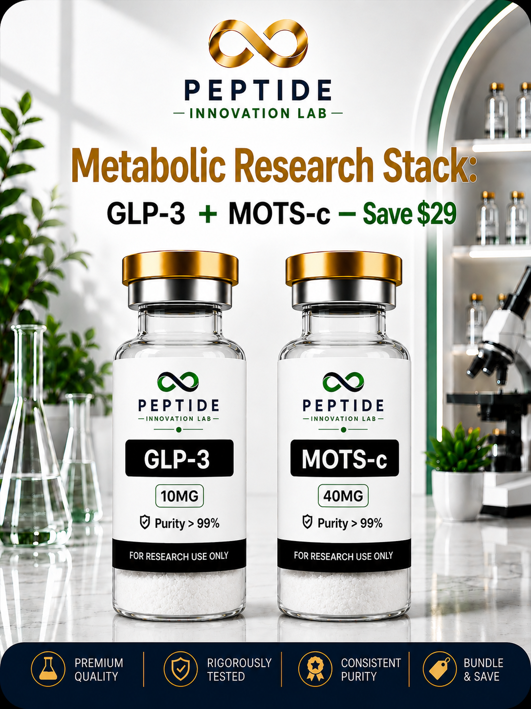 GLP-3 / MOTS-c Metabolic Research Stack | RUO