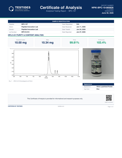 BPC-157 | Research Peptide | RUO