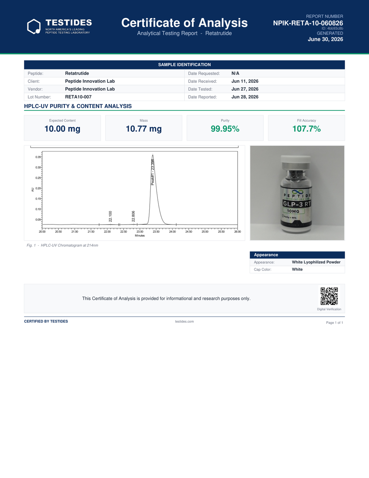GLP-3 (Tri-Agonist Analogue) | Research Peptide | RUO
