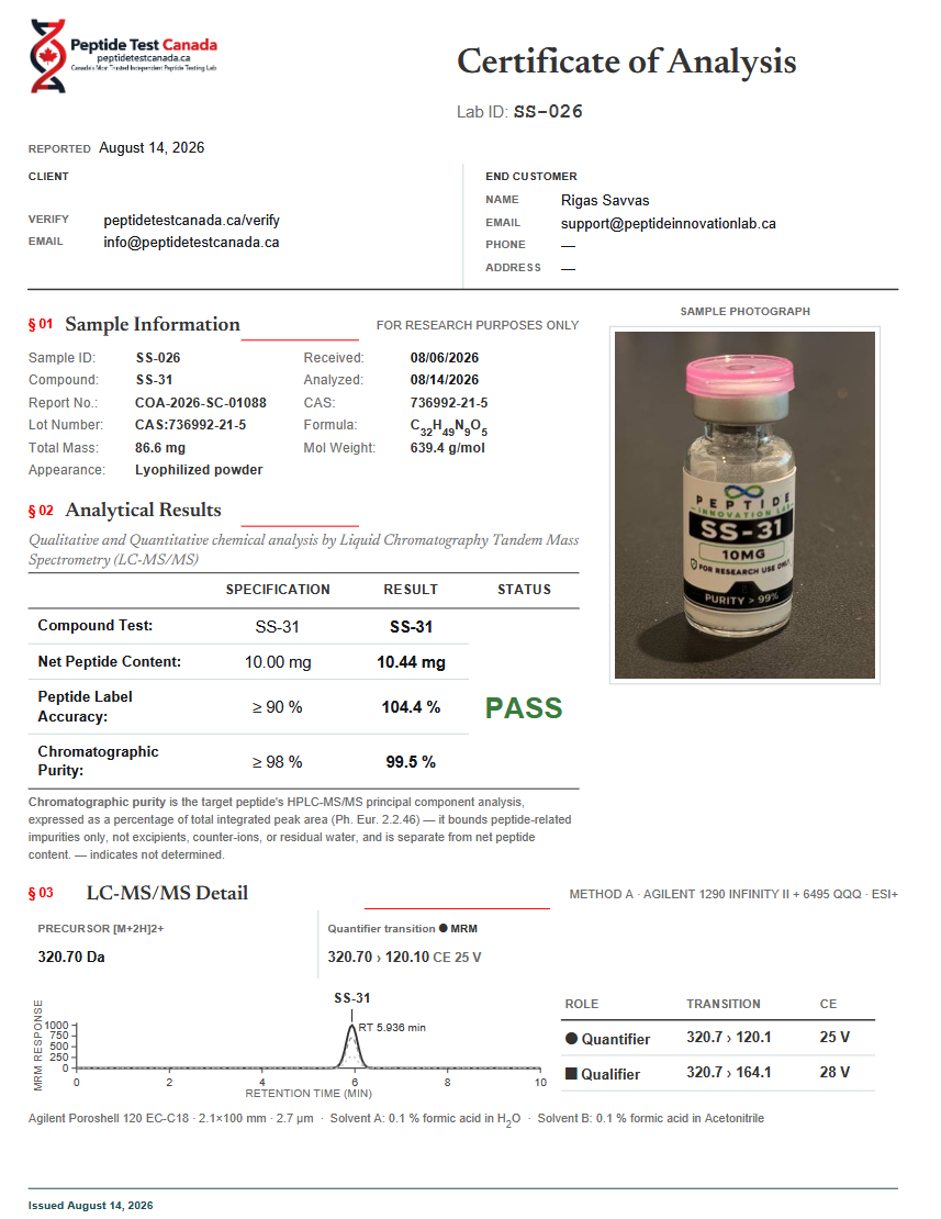 SS-31 Peptide | RUO