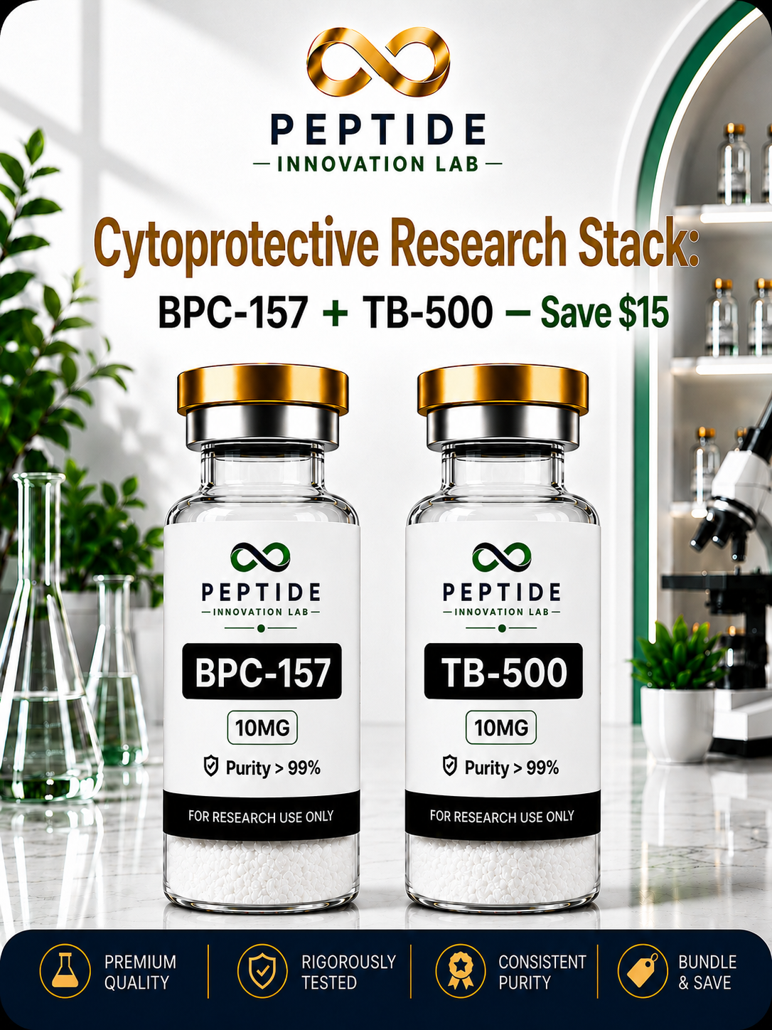 BPC-157 / TB-500 Cytoprotective Research Stack | RUO
